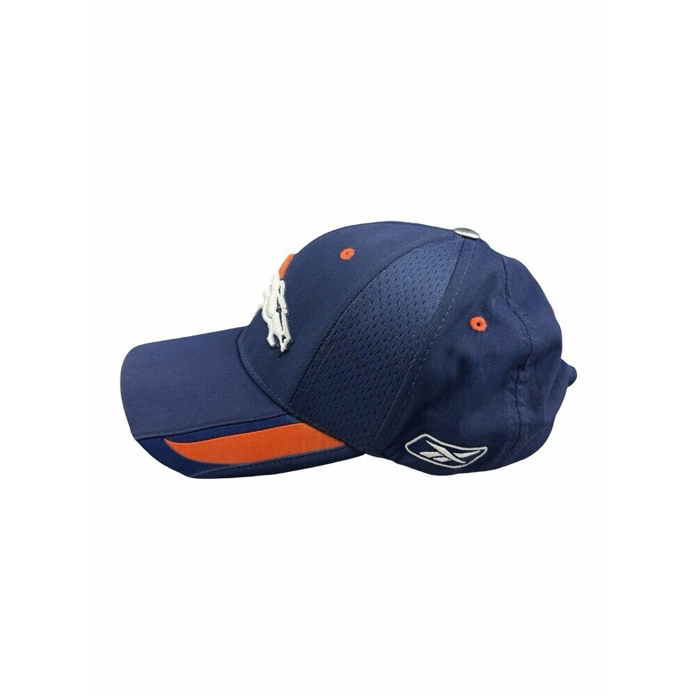 Reebok NFL Denver Broncos Hat Cap Blue Nylon Spandex Strapback Sz S/M Clean